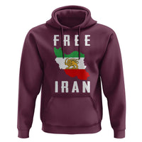 Free Iran Revolution 2026 Hoodie Sun and Lion Flag Iranian Freedom Justice