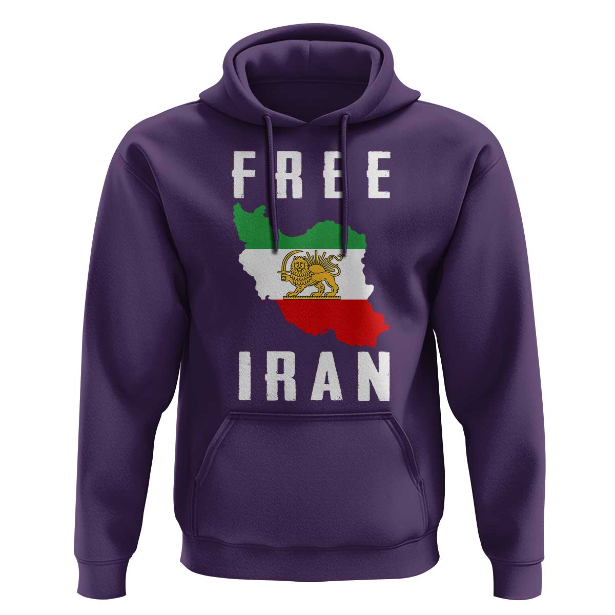 Free Iran Revolution 2026 Hoodie Sun and Lion Flag Iranian Freedom Justice