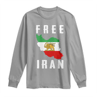 Free Iran Revolution 2026 Long Sleeve Shirt Sun and Lion Flag Iranian Freedom Justice