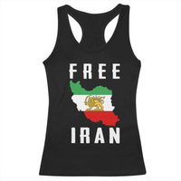Free Iran Revolution 2026 Racerback Tank Top Sun and Lion Flag Iranian Freedom Justice