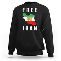 Free Iran Revolution 2026 Sweatshirt Sun and Lion Flag Iranian Freedom Justice