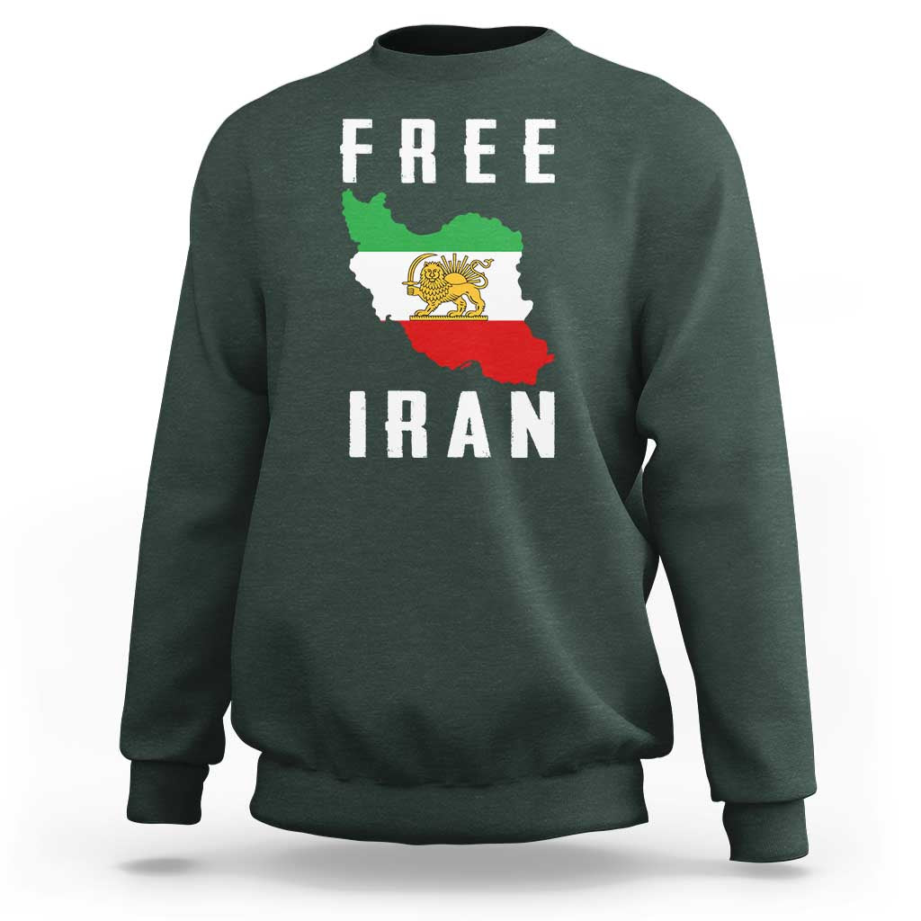 Free Iran Revolution 2026 Sweatshirt Sun and Lion Flag Iranian Freedom Justice