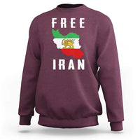 Free Iran Revolution 2026 Sweatshirt Sun and Lion Flag Iranian Freedom Justice