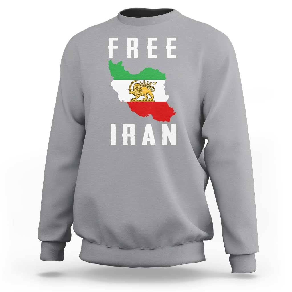 Free Iran Revolution 2026 Sweatshirt Sun and Lion Flag Iranian Freedom Justice