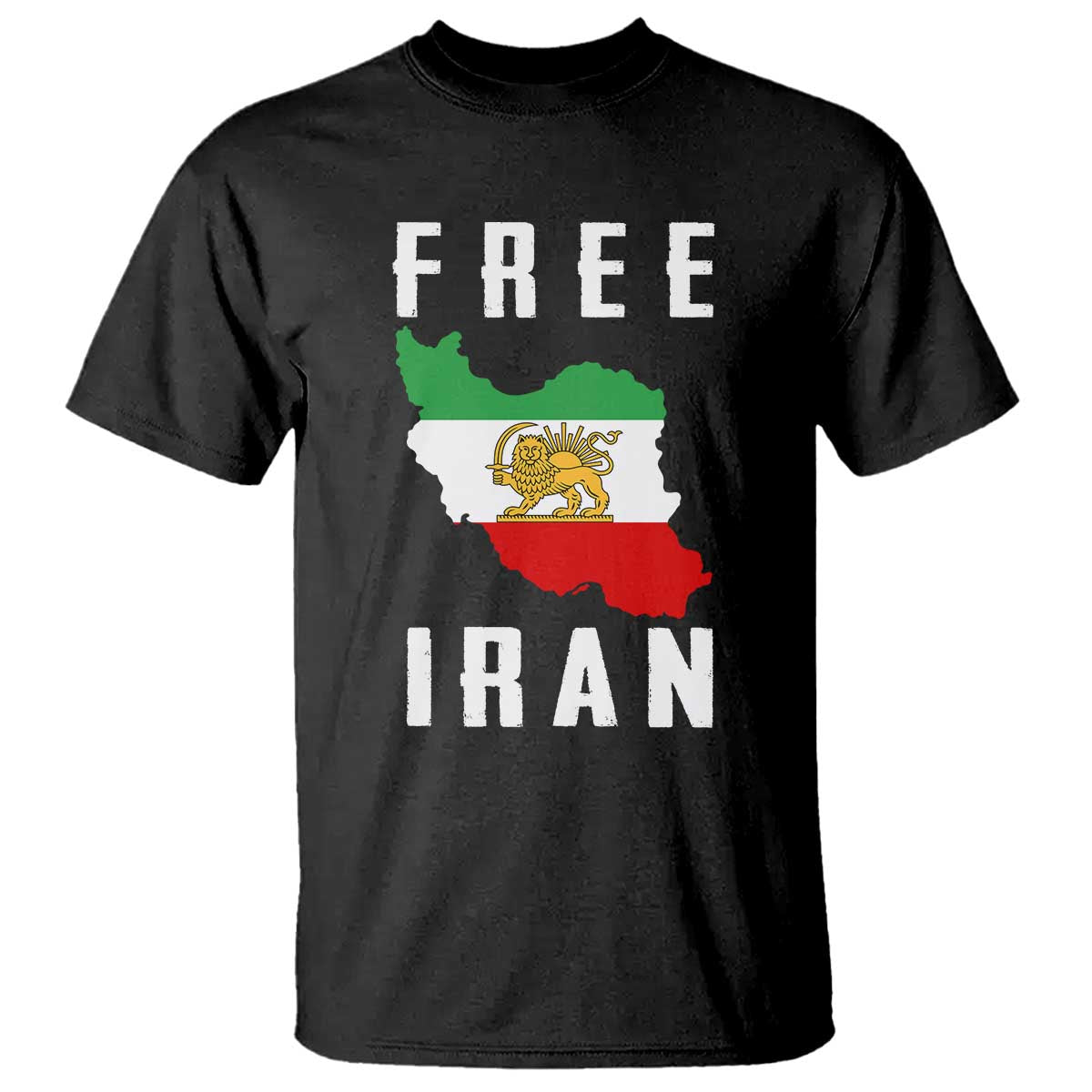 Free Iran Revolution 2026 T Shirt Sun and Lion Flag Iranian Freedom Justice