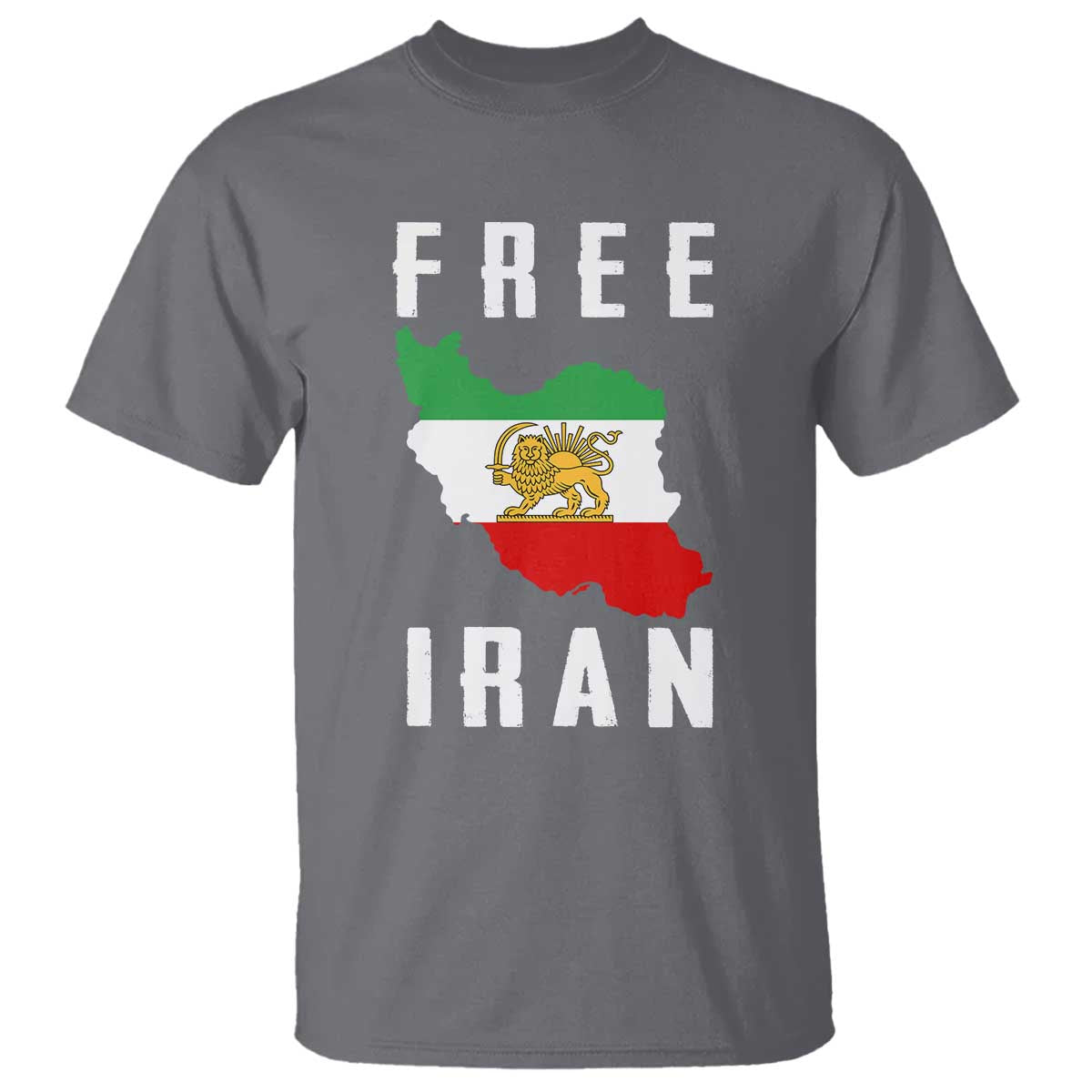 Free Iran Revolution 2026 T Shirt Sun and Lion Flag Iranian Freedom Justice