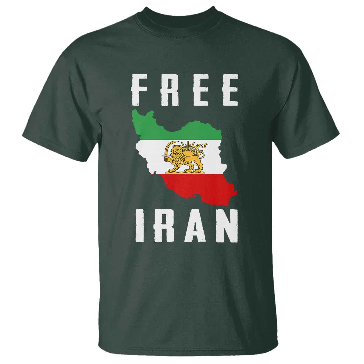 Free Iran Revolution 2026 T Shirt Sun and Lion Flag Iranian Freedom Justice