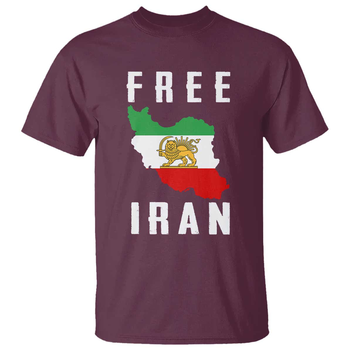 Free Iran Revolution 2026 T Shirt Sun and Lion Flag Iranian Freedom Justice