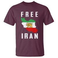 Free Iran Revolution 2026 T Shirt Sun and Lion Flag Iranian Freedom Justice