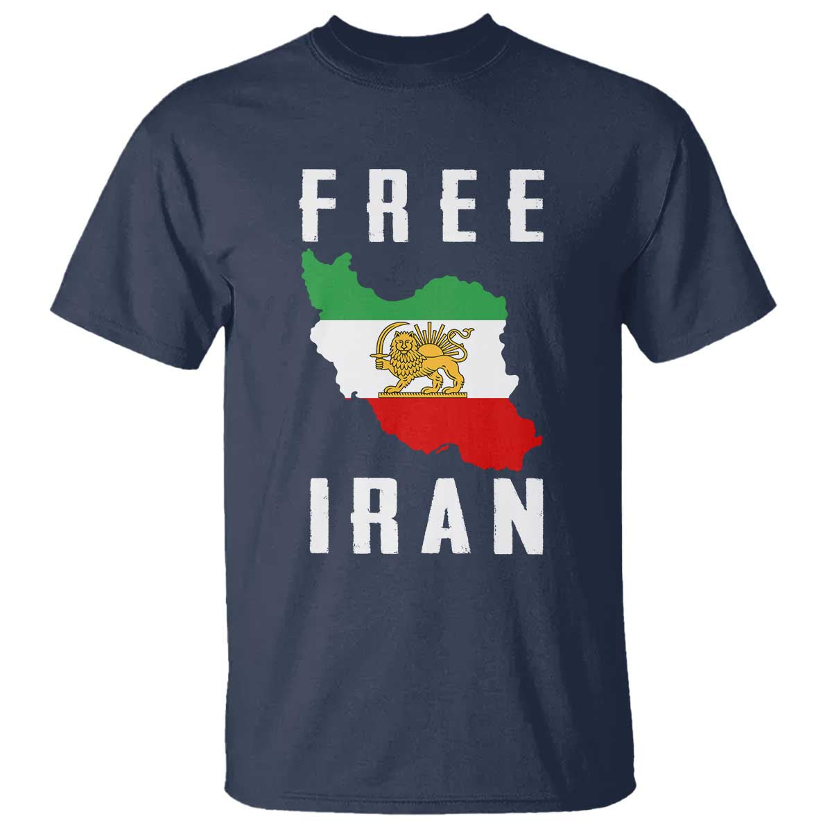 Free Iran Revolution 2026 T Shirt Sun and Lion Flag Iranian Freedom Justice