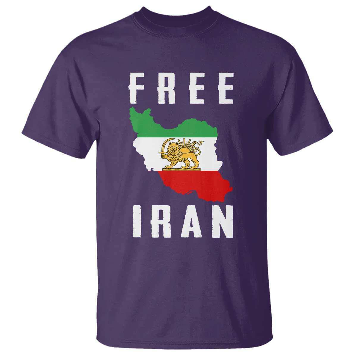Free Iran Revolution 2026 T Shirt Sun and Lion Flag Iranian Freedom Justice