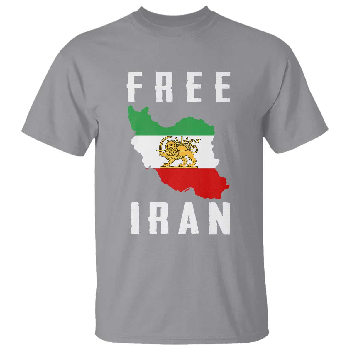 Free Iran Revolution 2026 T Shirt Sun and Lion Flag Iranian Freedom Justice