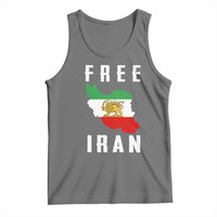Free Iran Revolution 2026 Tank Top Sun and Lion Flag Iranian Freedom Justice
