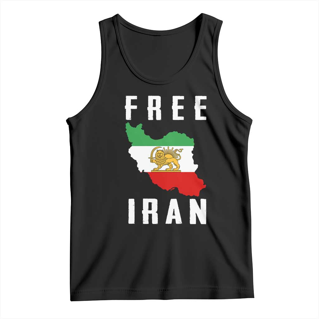 Free Iran Revolution 2026 Tank Top Sun and Lion Flag Iranian Freedom Justice