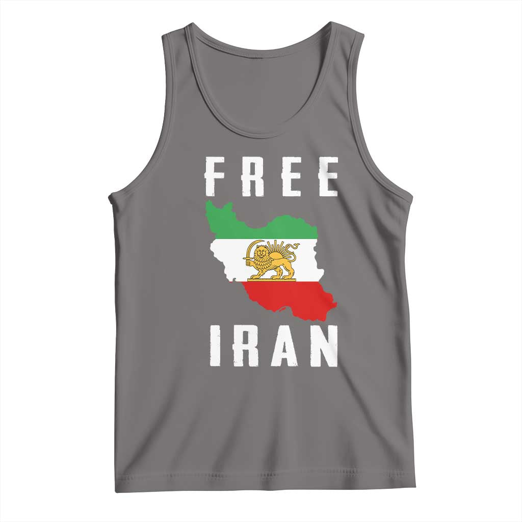 Free Iran Revolution 2026 Tank Top Sun and Lion Flag Iranian Freedom Justice