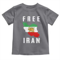 Free Iran Revolution 2026 Toddler T Shirt Sun and Lion Flag Iranian Freedom Justice