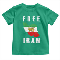 Free Iran Revolution 2026 Toddler T Shirt Sun and Lion Flag Iranian Freedom Justice
