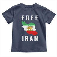 Free Iran Revolution 2026 Toddler T Shirt Sun and Lion Flag Iranian Freedom Justice