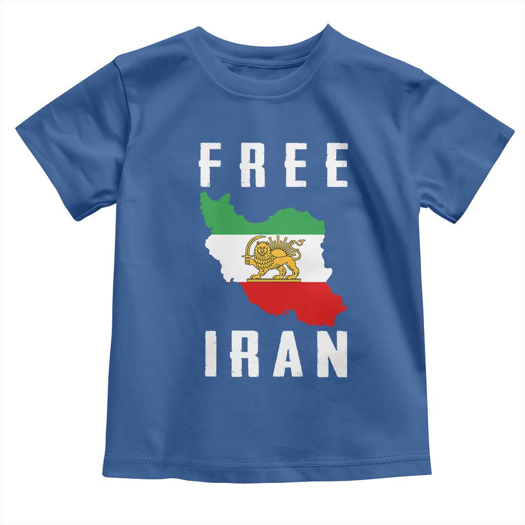 Free Iran Revolution 2026 Toddler T Shirt Sun and Lion Flag Iranian Freedom Justice