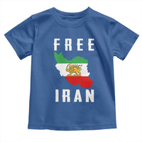 Free Iran Revolution 2026 Toddler T Shirt Sun and Lion Flag Iranian Freedom Justice