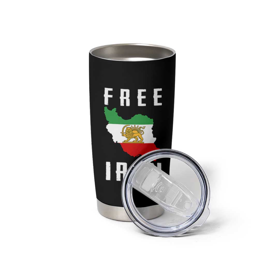 Free Iran Revolution 2026 Tumbler Cup Sun and Lion Flag Iranian Freedom Justice