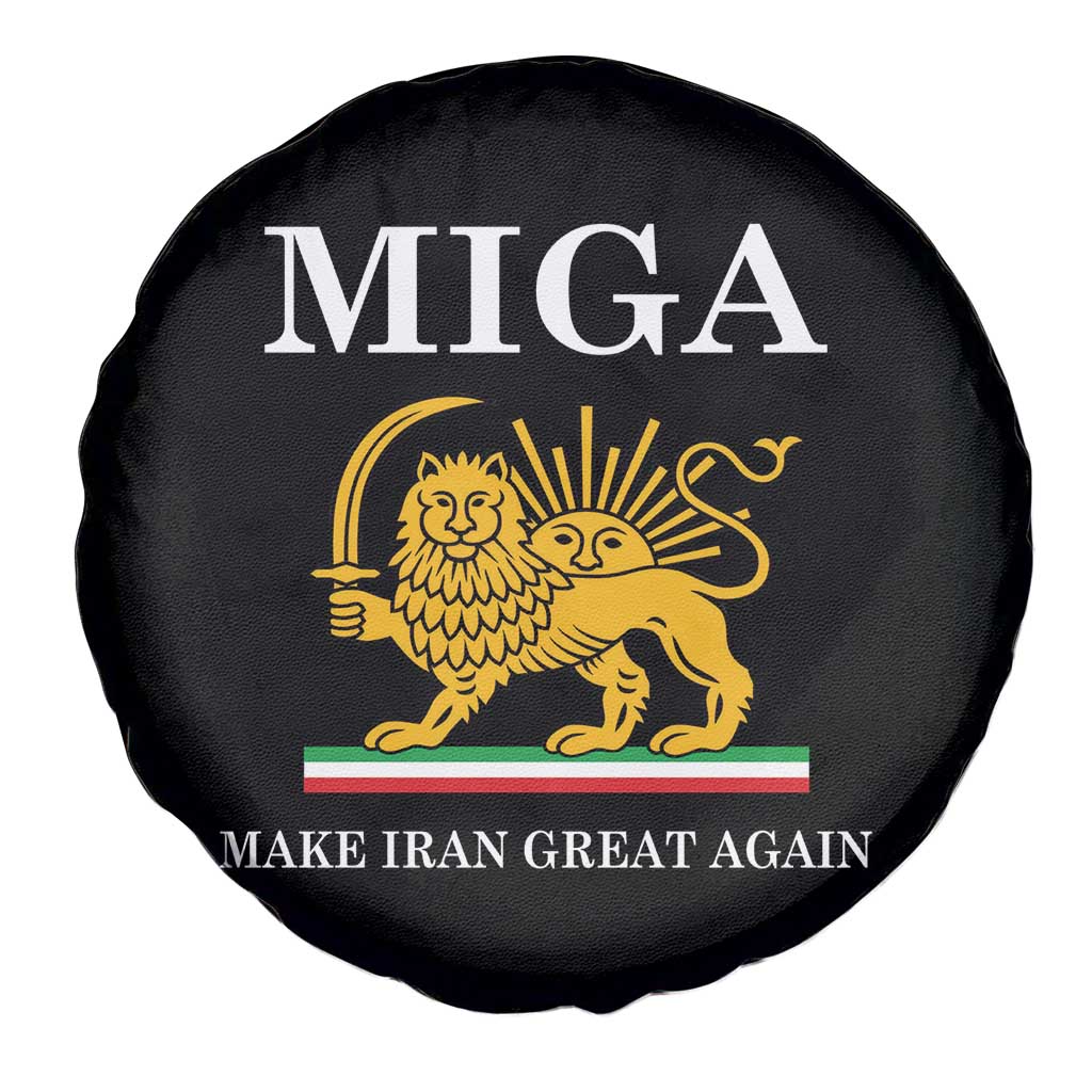 Make Iran Great Again Patriotic MIGA Spare Tire Cover Lion and Sun Iranian Revolution Freedom Supporters