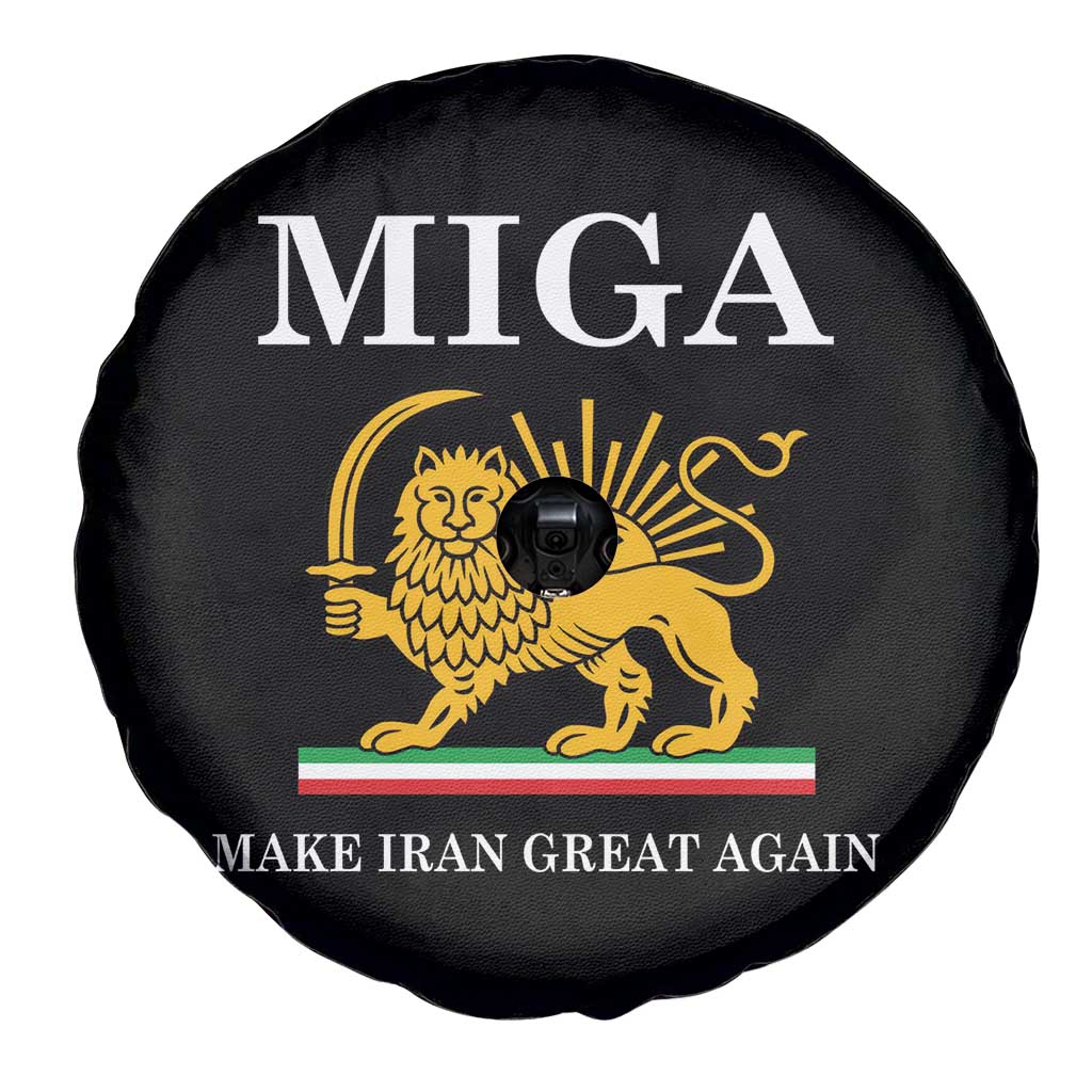 Make Iran Great Again Patriotic MIGA Spare Tire Cover Lion and Sun Iranian Revolution Freedom Supporters