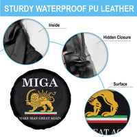 Make Iran Great Again Patriotic MIGA Spare Tire Cover Lion and Sun Iranian Revolution Freedom Supporters