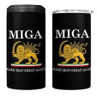 Make Iran Great Again Patriotic MIGA 4 in 1 Can Cooler Tumbler Lion and Sun Iranian Revolution Freedom Supporters