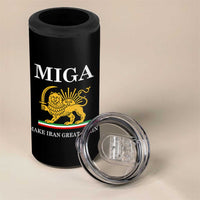 Make Iran Great Again Patriotic MIGA 4 in 1 Can Cooler Tumbler Lion and Sun Iranian Revolution Freedom Supporters