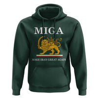 Make Iran Great Again Patriotic MIGA Hoodie Lion and Sun Iranian Revolution Freedom Supporters