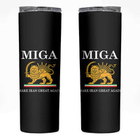 Make Iran Great Again Patriotic MIGA Skinny Tumbler Lion and Sun Iranian Revolution Freedom Supporters