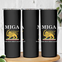Make Iran Great Again Patriotic MIGA Skinny Tumbler Lion and Sun Iranian Revolution Freedom Supporters