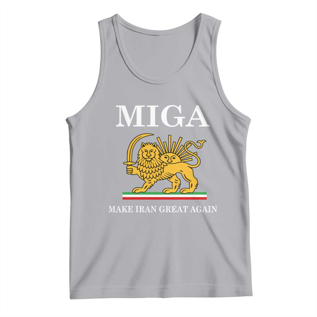 Make Iran Great Again Patriotic MIGA Tank Top Lion and Sun Iranian Revolution Freedom Supporters