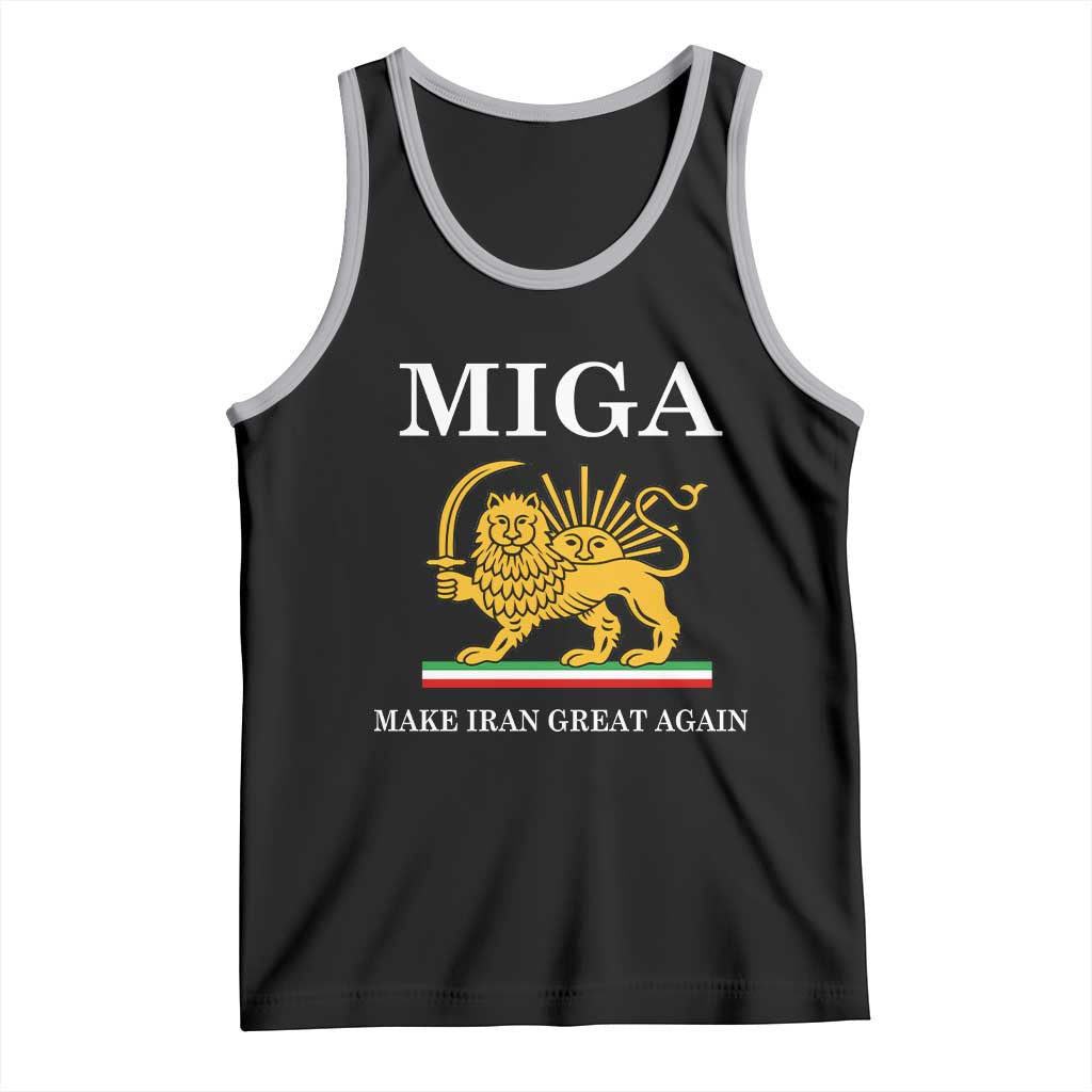 Make Iran Great Again Patriotic MIGA Tank Top Lion and Sun Iranian Revolution Freedom Supporters