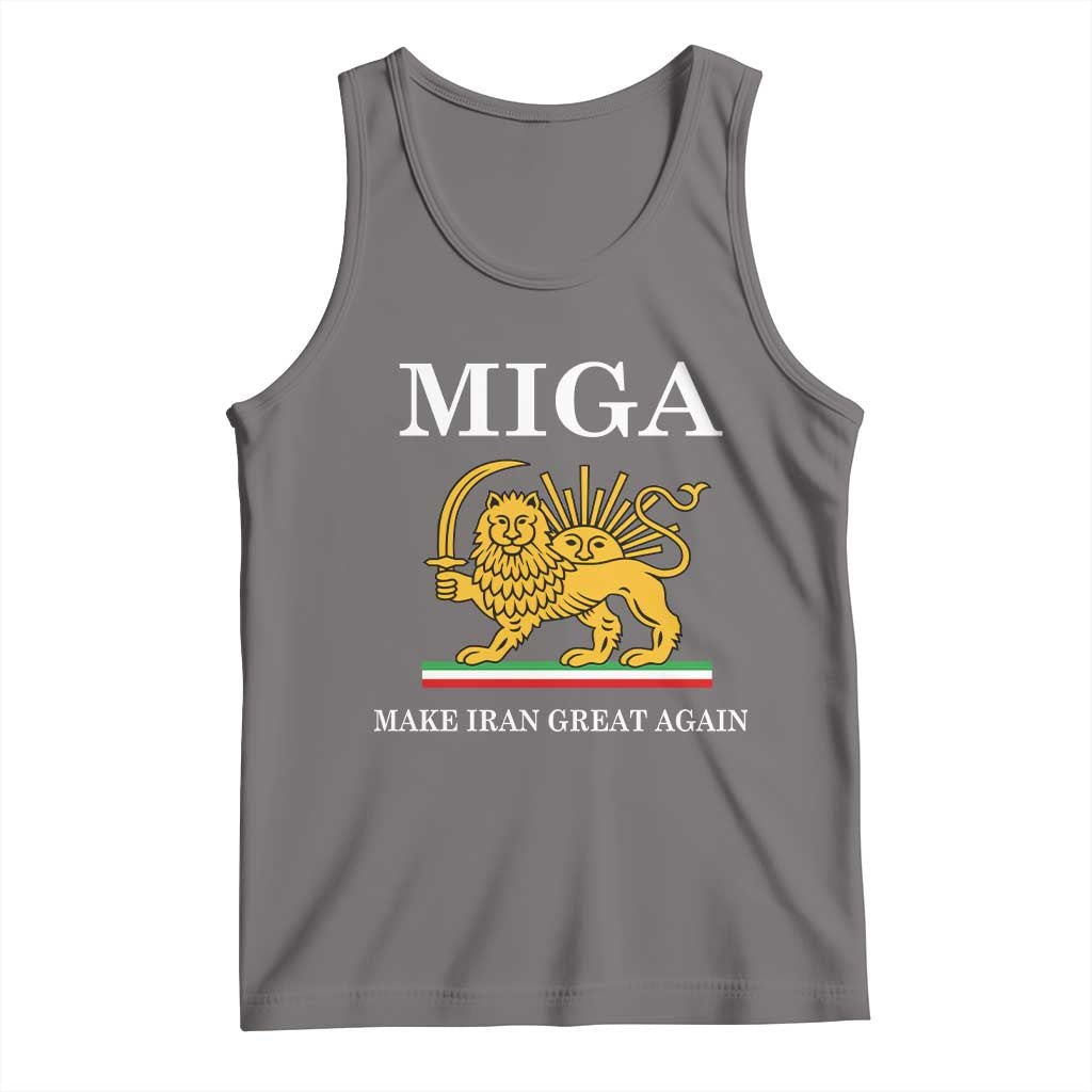 Make Iran Great Again Patriotic MIGA Tank Top Lion and Sun Iranian Revolution Freedom Supporters