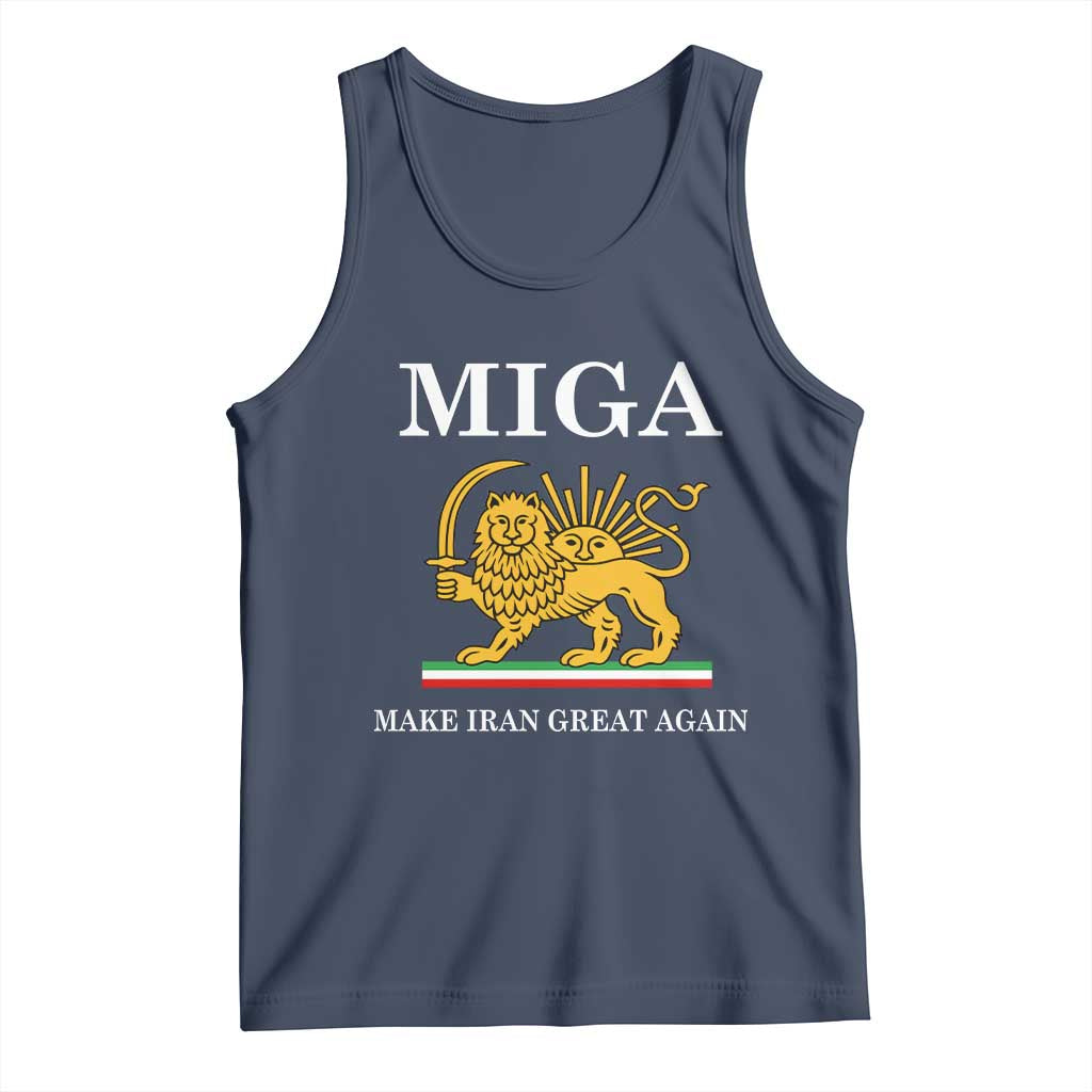 Make Iran Great Again Patriotic MIGA Tank Top Lion and Sun Iranian Revolution Freedom Supporters