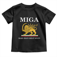 Make Iran Great Again Patriotic MIGA Toddler T Shirt Lion and Sun Iranian Revolution Freedom Supporters