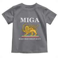 Make Iran Great Again Patriotic MIGA Toddler T Shirt Lion and Sun Iranian Revolution Freedom Supporters