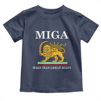Make Iran Great Again Patriotic MIGA Toddler T Shirt Lion and Sun Iranian Revolution Freedom Supporters