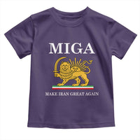 Make Iran Great Again Patriotic MIGA Toddler T Shirt Lion and Sun Iranian Revolution Freedom Supporters