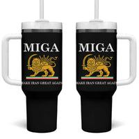Make Iran Great Again Patriotic MIGA Tumbler With Handle Lion and Sun Iranian Revolution Freedom Supporters