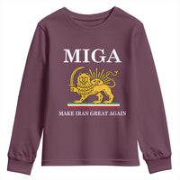 Make Iran Great Again Patriotic MIGA Youth Sweatshirt Lion and Sun Iranian Revolution Freedom Supporters