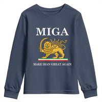Make Iran Great Again Patriotic MIGA Youth Sweatshirt Lion and Sun Iranian Revolution Freedom Supporters