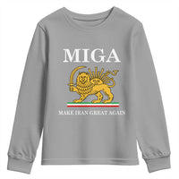 Make Iran Great Again Patriotic MIGA Youth Sweatshirt Lion and Sun Iranian Revolution Freedom Supporters