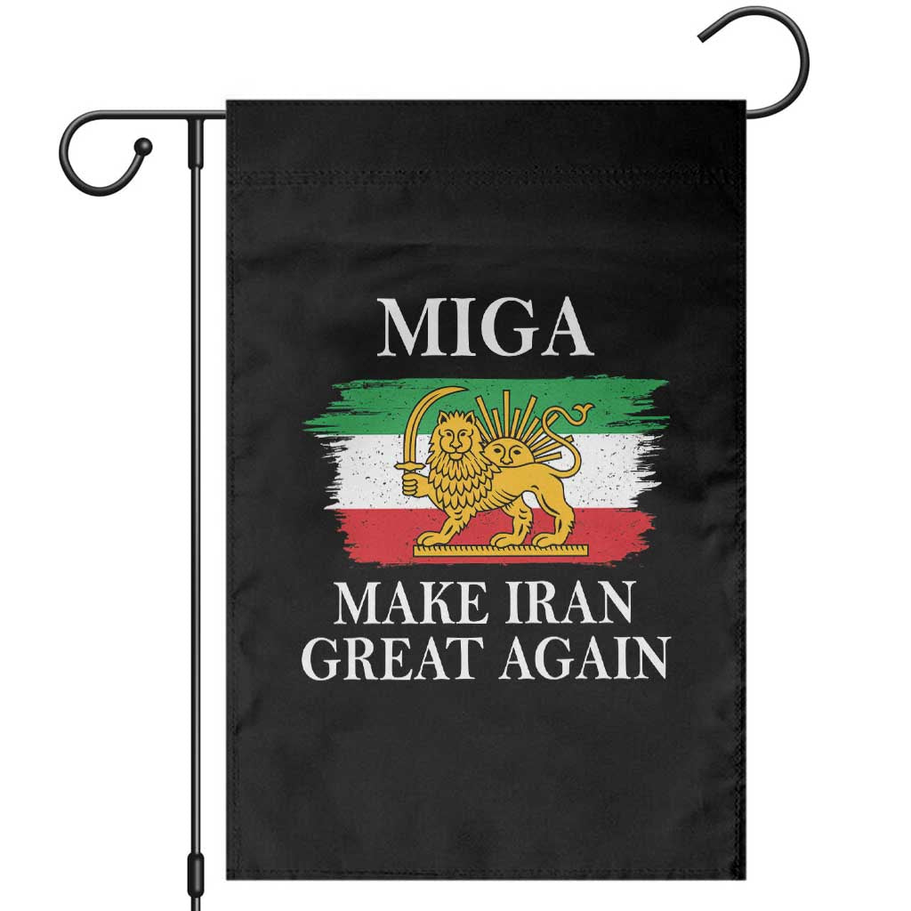 Make Iran Great Again Patriotic MIGA Garden Flag Lion and Sun Flag Iranian Revolution