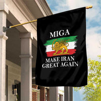 Make Iran Great Again Patriotic MIGA Garden Flag Lion and Sun Flag Iranian Revolution