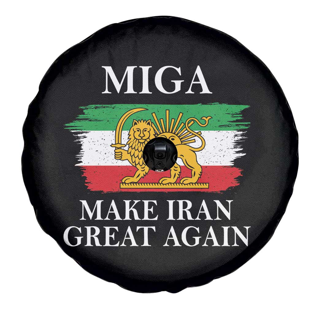 Make Iran Great Again Patriotic MIGA Spare Tire Cover Lion and Sun Flag Iranian Revolution