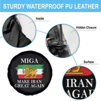 Make Iran Great Again Patriotic MIGA Spare Tire Cover Lion and Sun Flag Iranian Revolution