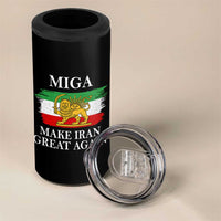 Make Iran Great Again Patriotic MIGA 4 in 1 Can Cooler Tumbler Lion and Sun Flag Iranian Revolution